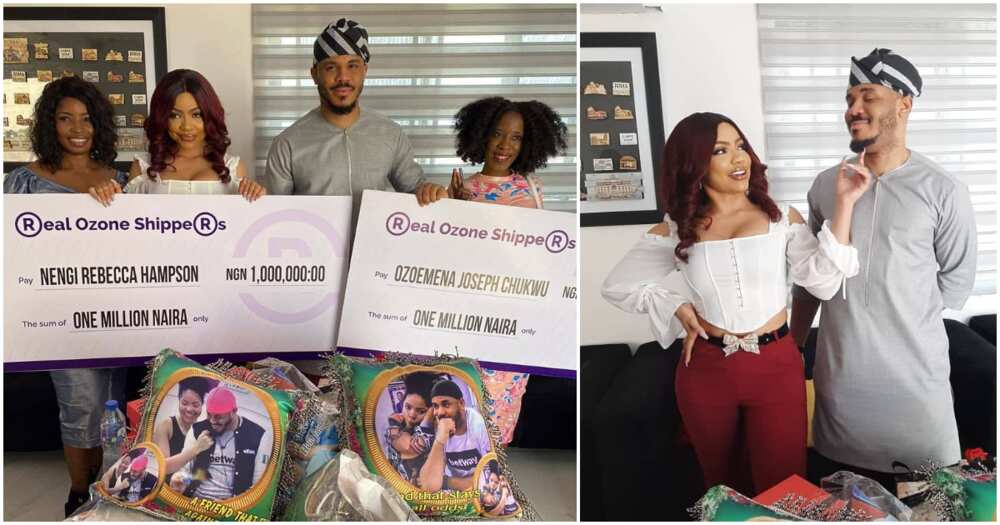 BBNaija's Nengi and Ozo receive N2 million cash gifts from fans