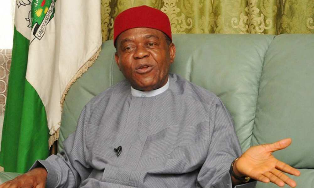 Tsohon gwamnan jihar Abia, Theodore Orji yana jawabi