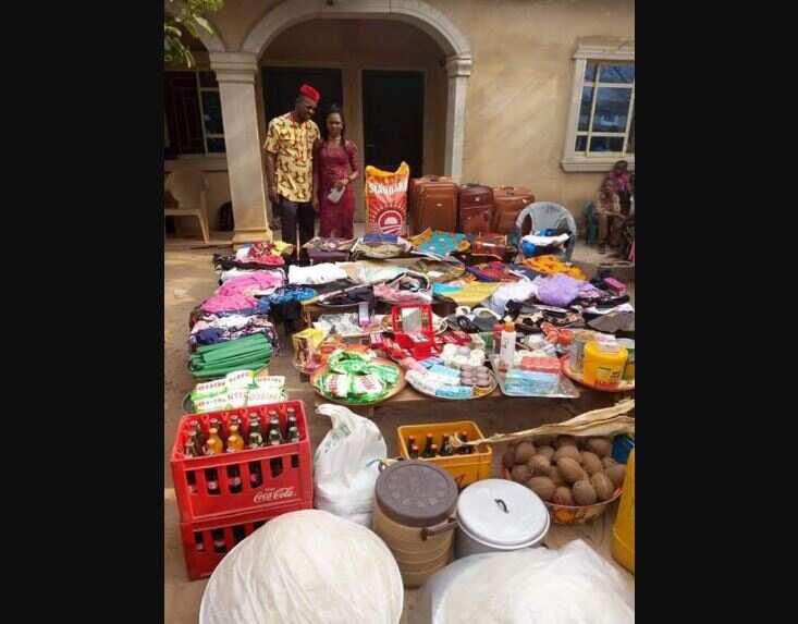 Man showcases large number of items his friend was made to bring as bride price