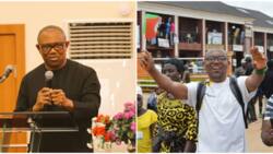 "Make the guy ask him mama well": Peter Obi's lookalike spotted in Jos, photos send netizens into a frenzy