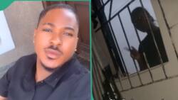 "This one na cult": Man cries out in video as female bestie storms his house for hanging up on her
