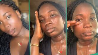 Intense heat deals with lady who entered bus from Ibadan to Benin, her makeup gets damaged