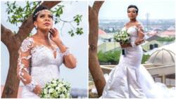 BBNaija Tboss fuels pregnancy rumours with wedding-themed photos