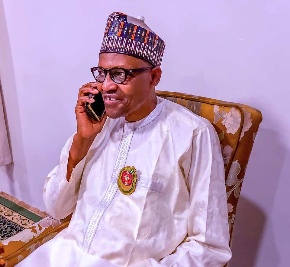 See how President Buhari celebrates over rescue of abducted Kankara students