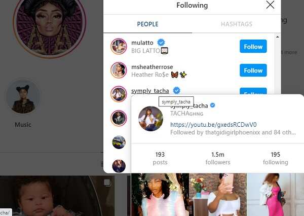 I’m not your mate, Tacha says as Nicki Minaj follows her on Instagram