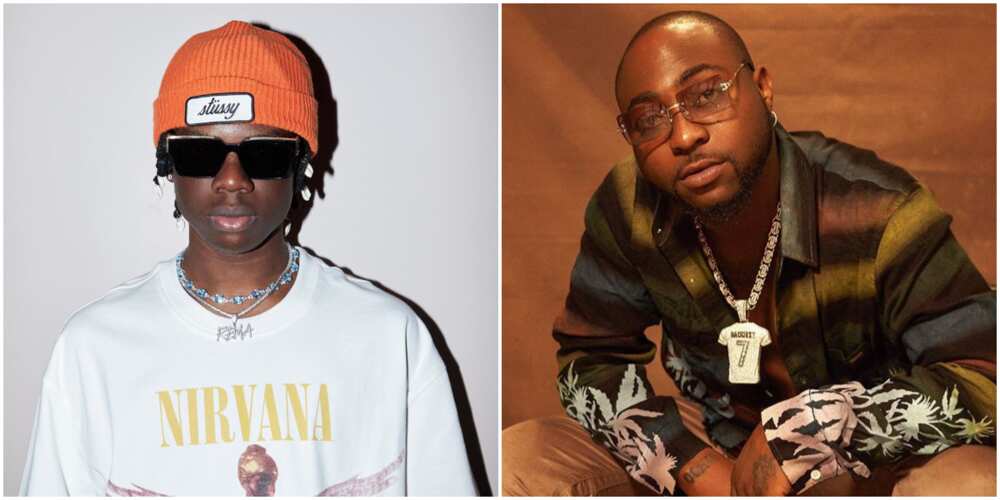 Davido reacts as Twitter user makes 'expensive joke' about him slapping Rema