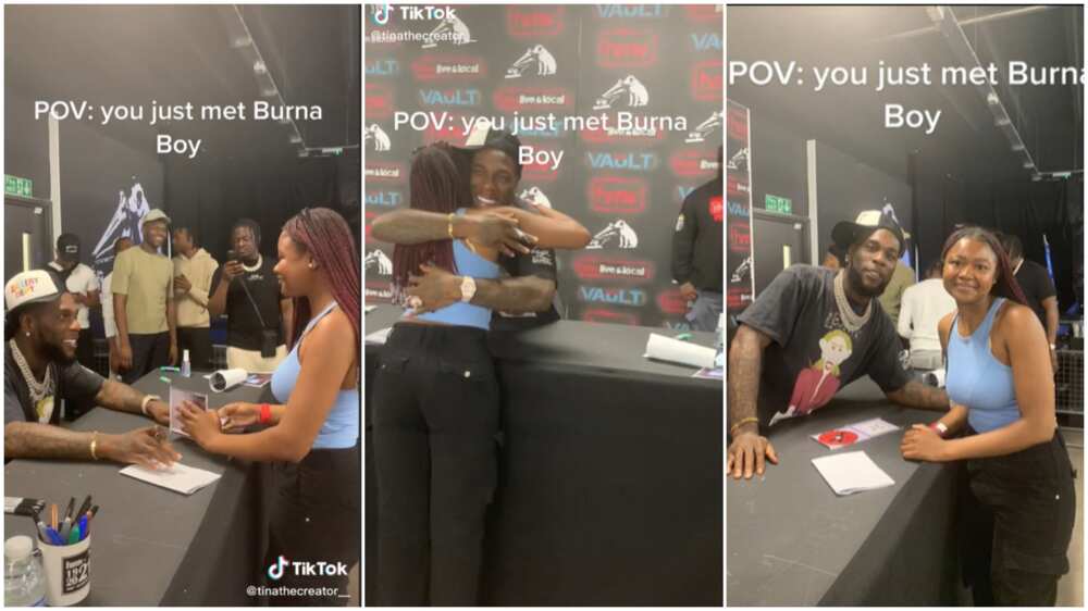 Burna Boy's meet and greet/Kilometre singer.