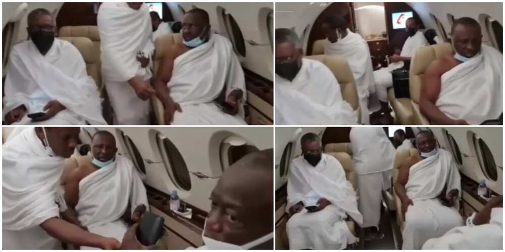 Rare video shows Dangote, Rabiu and Mangal rocking wrappers all in the same private jet