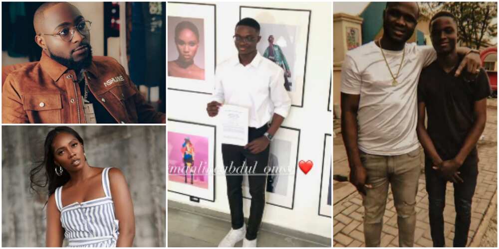 Late Obama DMW’s Son Gets Signed Into Top Modelling Agency, Davido, Tiwa Savage Celebrate Him