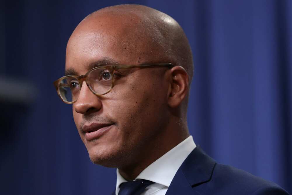 Damian Williams, US Attorney for the Southern District of New York, is seen in April 2022