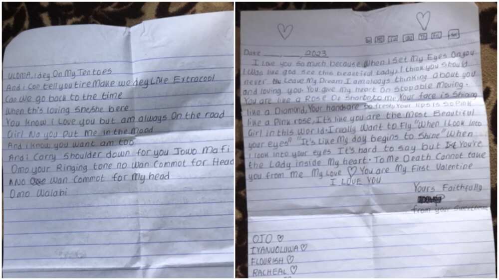 Love letter to classmate/mum discovered letter.