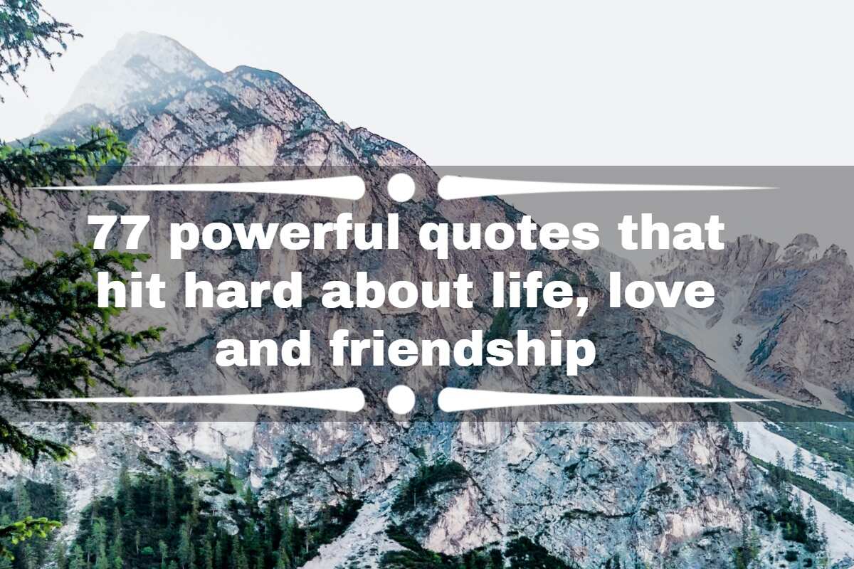 77 powerful quotes that hit hard about life, love and friendship ...