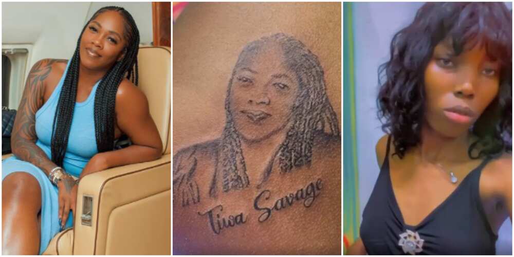 Tiwa Savage's fan gets tattoo