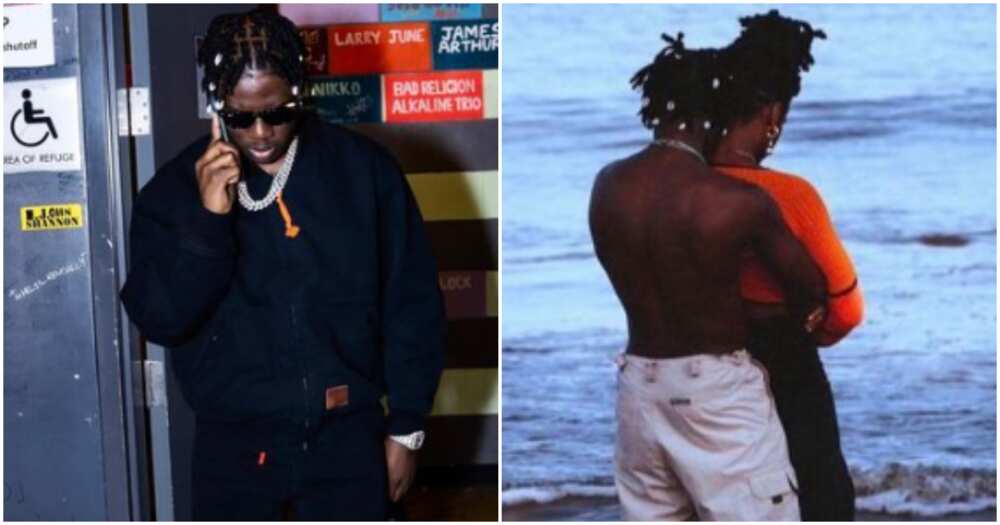 Photos of singer Rema and a mystery woman