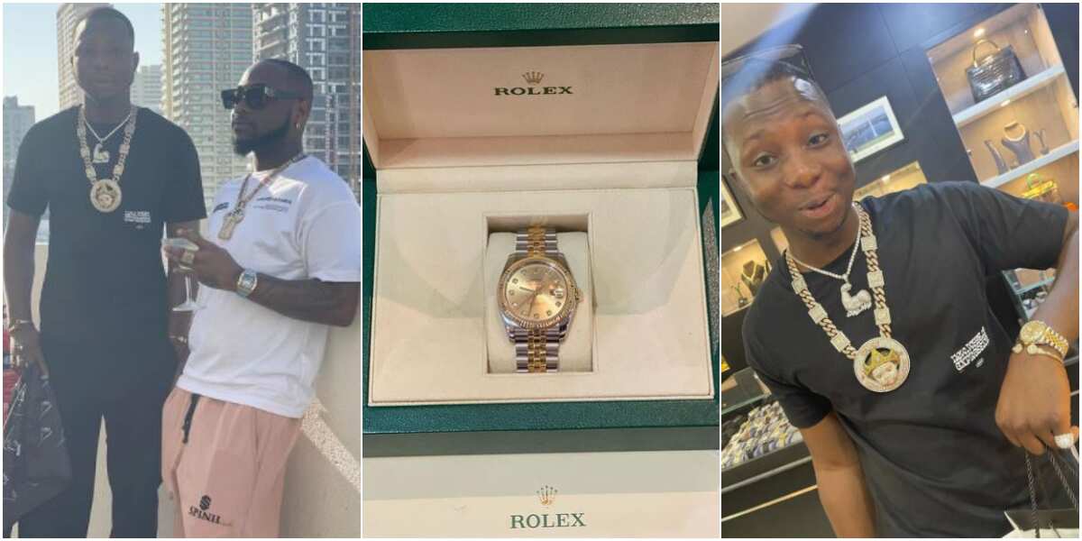 Davido spends heavily on Rolex wristwatch for PA (Photos)