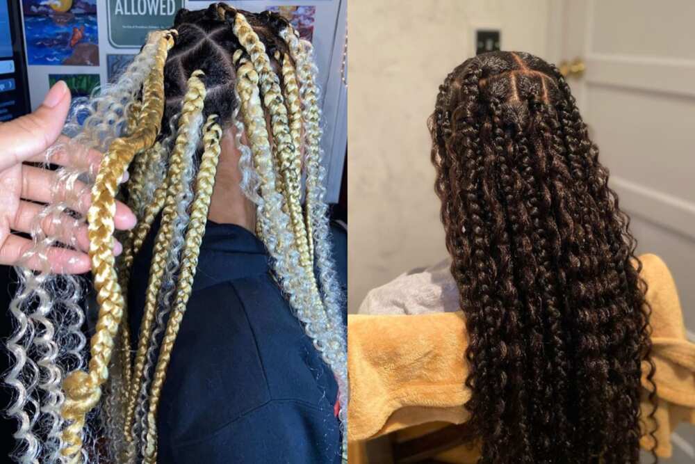 goddess braids on natural hair