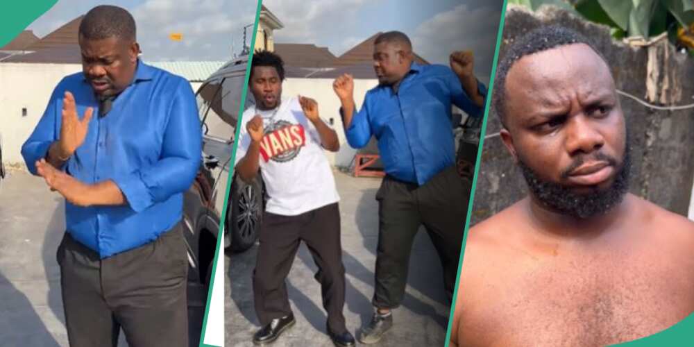 Video of Don Jazzy as he jumps on Nasboi's umbrella challenge