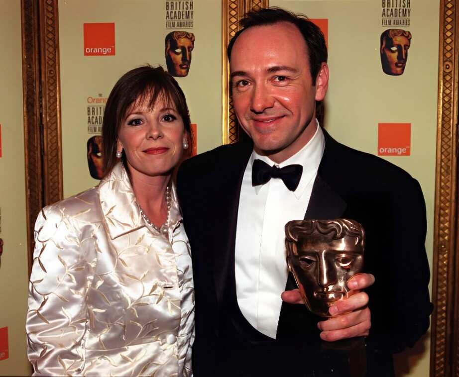 Kevin Spacey and Dianne Dreyer at the post-Orange British Film Academy Awards (BAFTA's) party