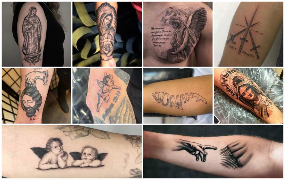 religious arm tattoos for men