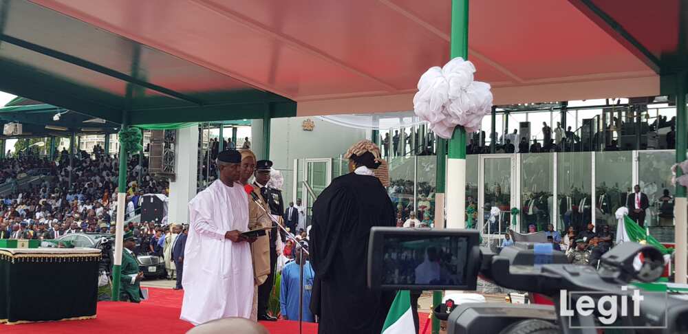 Just in: Vice President Yemi Osinbajo officially sworn in for 2nd term