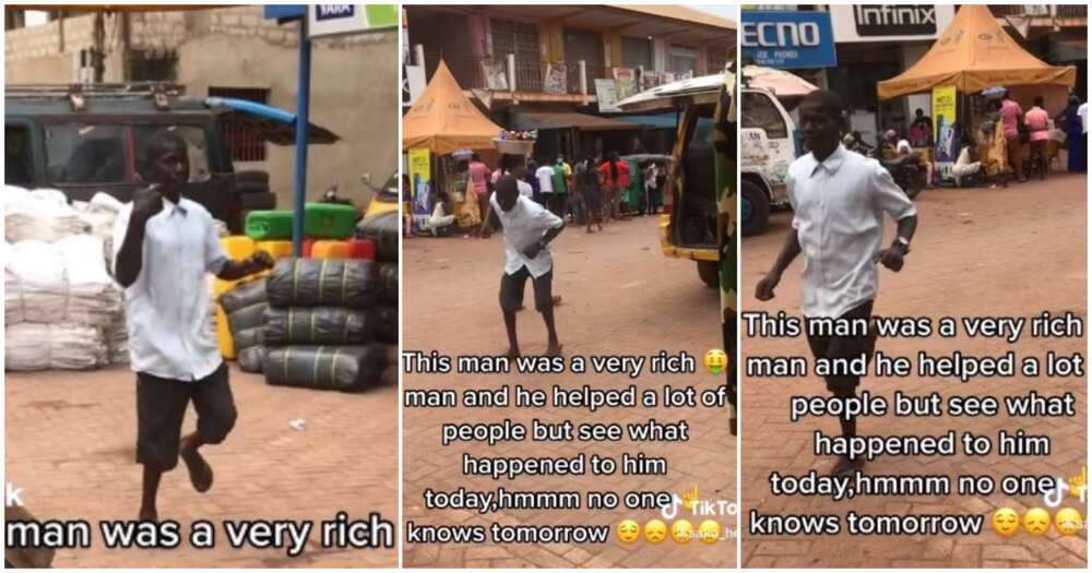 Rich man runs mad, video of mad man who was once rich
