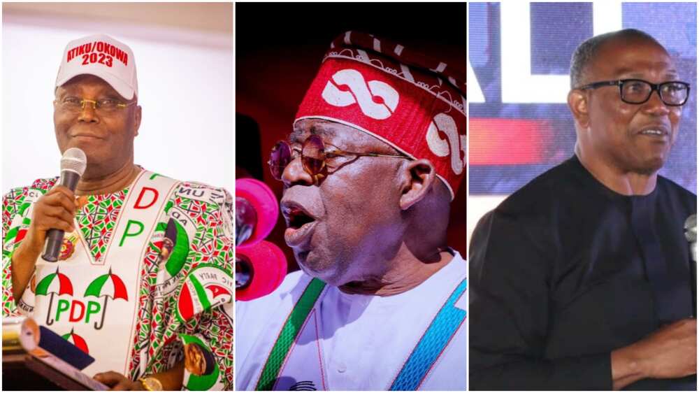 Bola Tinubu/Peter Obi/Atiku Abubakar/PDP/APC/Labour Party/2023 Election