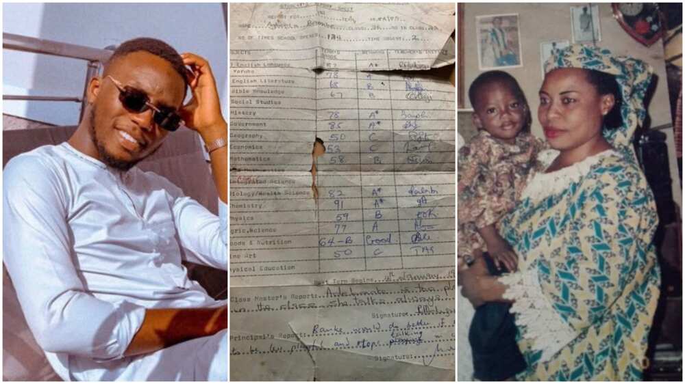 Man finds mum's 1985 brilliant secondary school result, says no wonder she's strict, photo shows A's