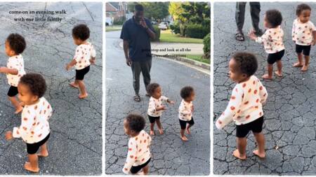 "They are so cute": Triplets step out in street with their father, video melts hearts on TikTok