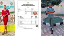 She left school 5 years ago: NECO result of young girl who wants to join Nigerian army causes stir