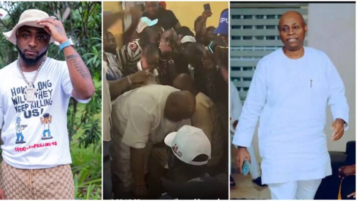 Reactions trail moment Davido’s dad cautions singer for referring to him as the ‘real Jagaban’ in viral video