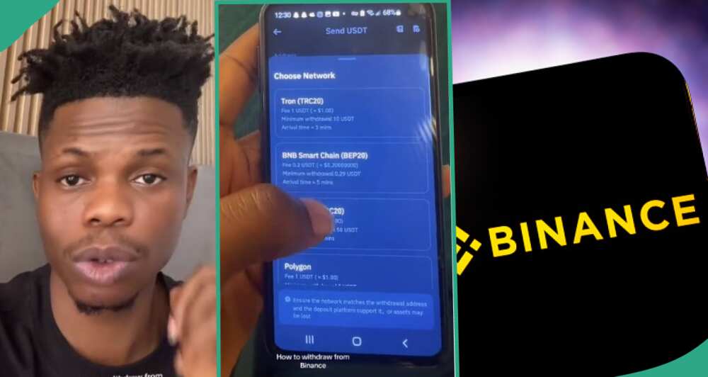 Man shows how to withdraw in naira on Binance