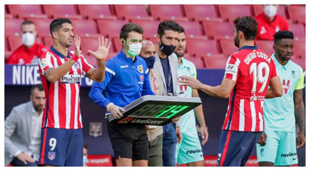 Diego Costa jokingly tells Luis Suarez he should bite opponents