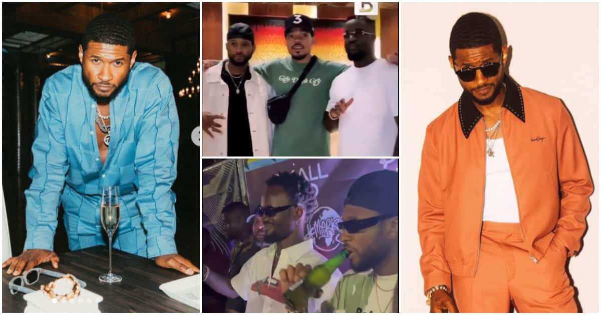 Usher vibes with Black Sherif, Sarkodie, other stars in trending videos; fans excited