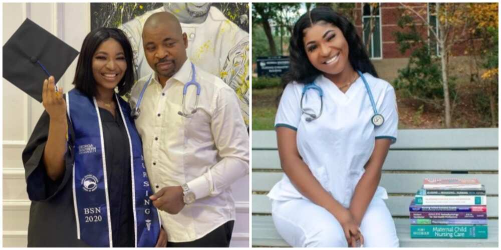 Don't play with my family: MC Oluomo's son celebrates sister as she passes nursing board exams