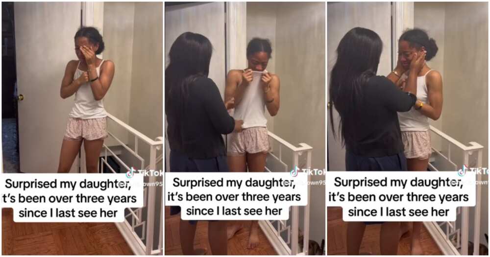 Mum, girl weeps uncontrollably, mother and daughter reunion