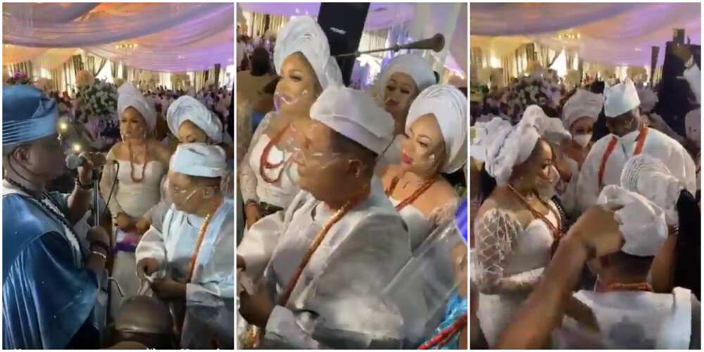 Alaafin of Oyo, pretty wives storm event, rain cash on Wasiu Ayinde as musician hails Chioma, 11 other queens