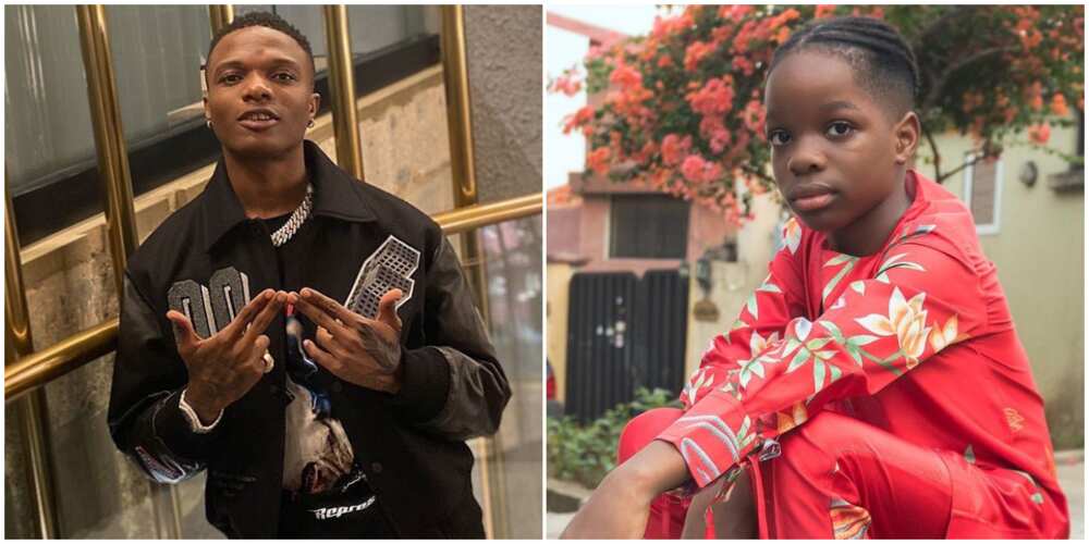 No one is above blocking! Wizkid's 9-year-old son Bolu speaks articulately in video, Nigerians are impressed