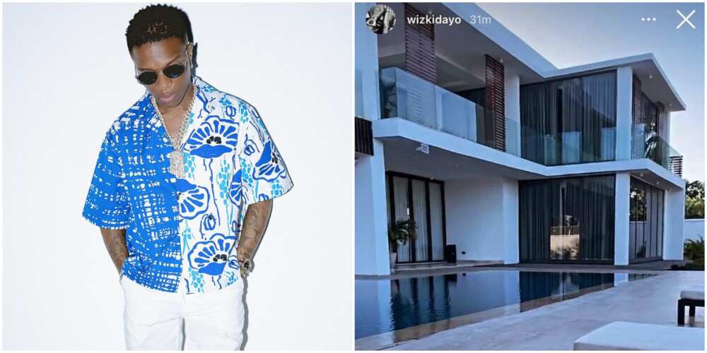 It's Simply Beautiful, Fans in Awe As They Get Rare Full View of Wizkid’s Classy Residence in Ghana