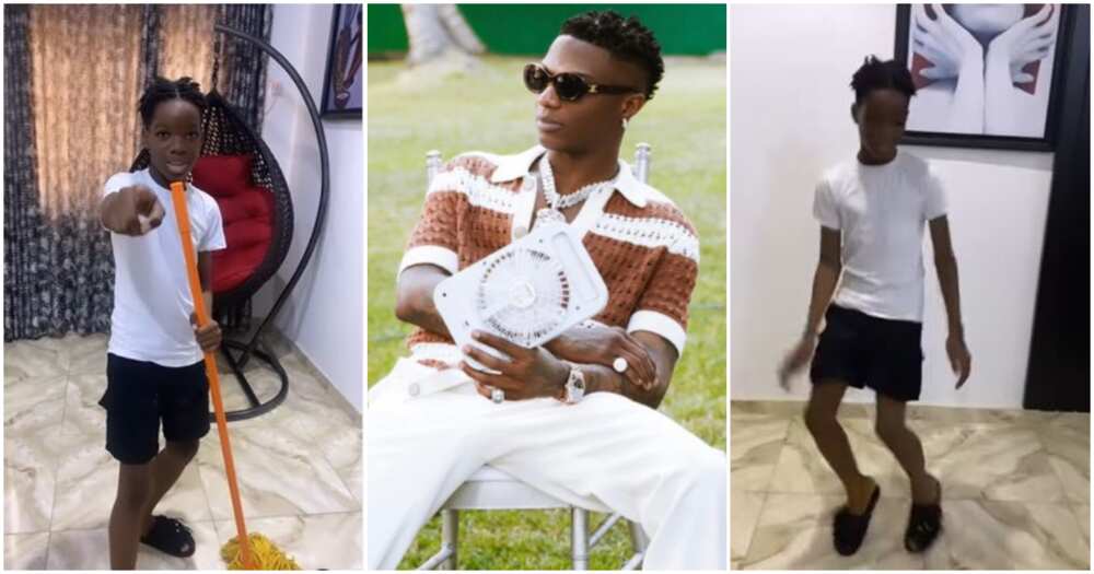 Photos of Wizkid and his 1st son Tife