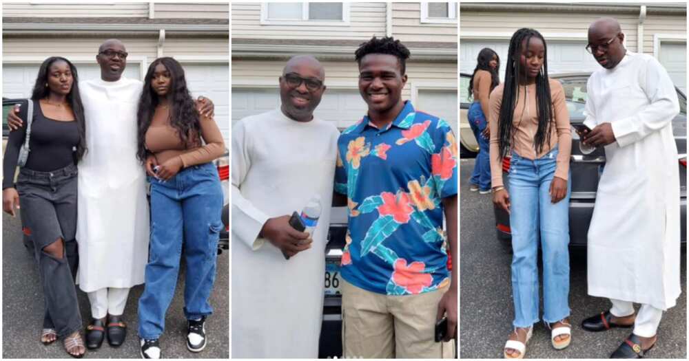 Photos of Kazim Adeoti and his kids