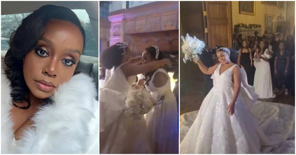 Michelle Dede, Rita Dominic, bridal bouquet