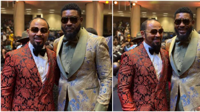 "Y’all ageing backwards": Fans react as Chidi Mokeme links up with Ramsey Nouah, boasts of their looks
