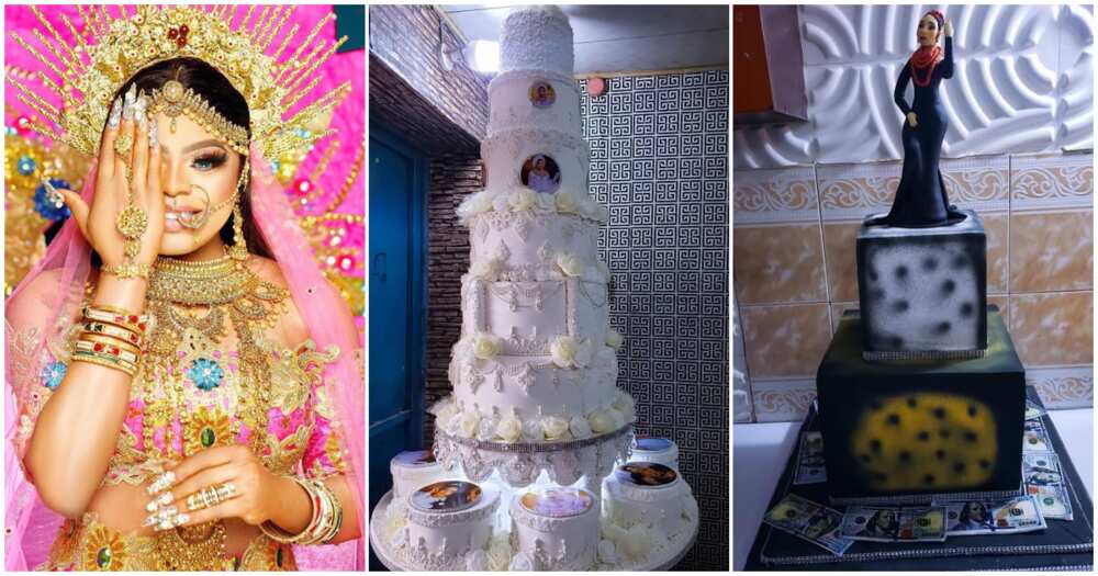 Bobrisky shares photos of his birthday cakes worth over N1.5 million, fans react