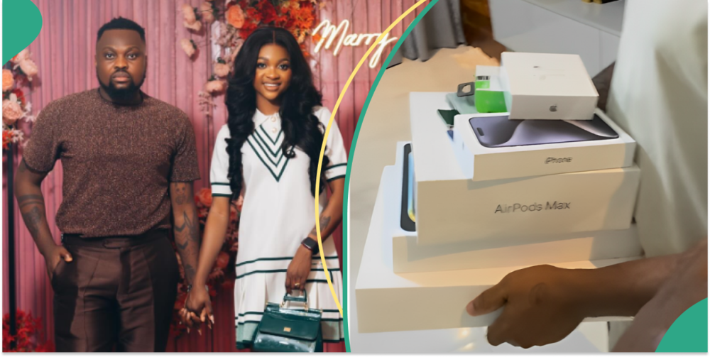 Egungun buys all Apple gadget for wife on her birthday