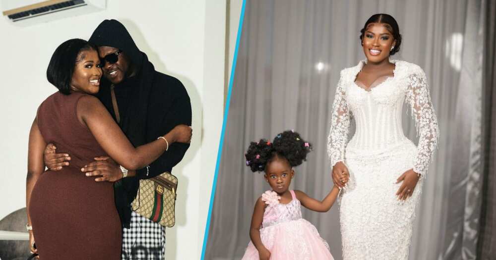 Fella Makafui, Medikal and their daughter Island