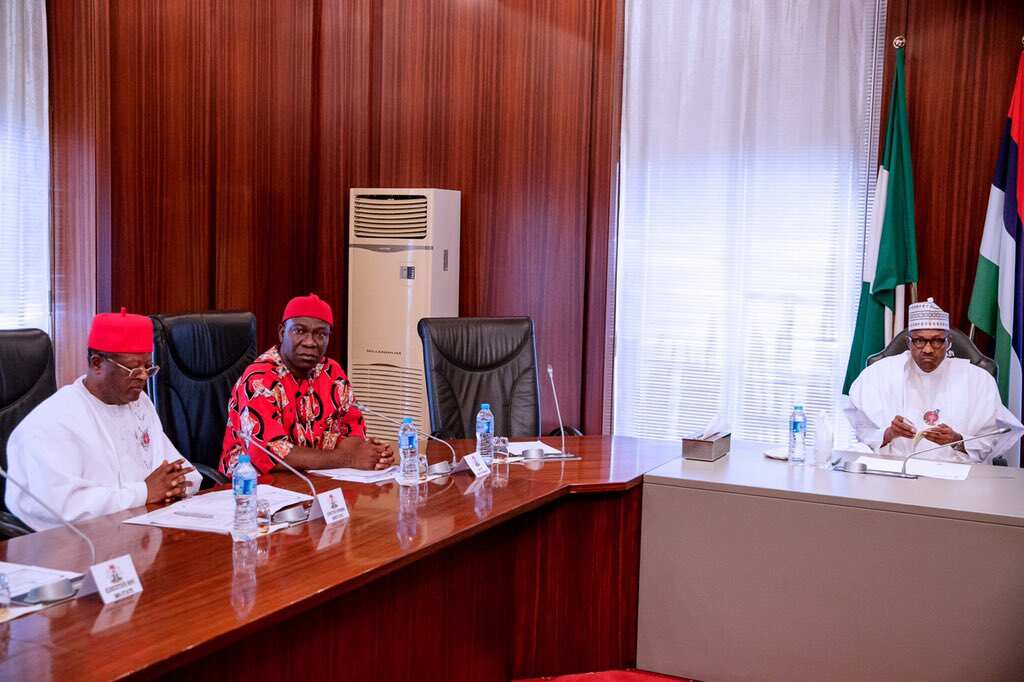 Just In: Buhari, southeast governors speak after Aso Rock closed-door meeting