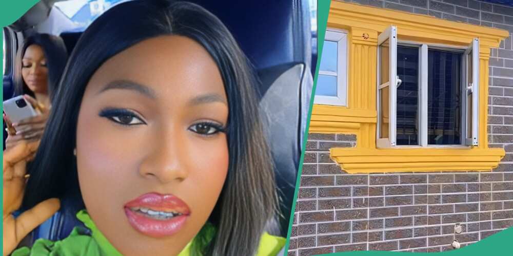 Nigerian lady shows house built by her lover