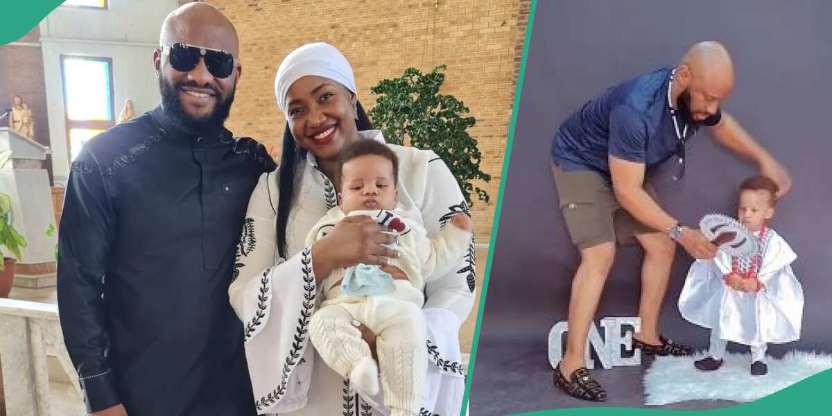 OMG! See how Yul Edochie's second son with Judy Austin looks so much like Pete Edochie as he clocks one