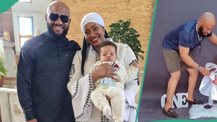 "Dis na Pete Edochie": Yul Edochie shares photo shoot of 2nd son with Judy Austin as he turns one