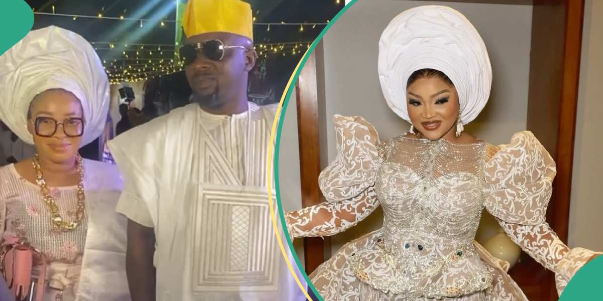 Watch video of actress Lizzy Anjorin and husband at Mercy Aigbe's movie premiere that has left people talking